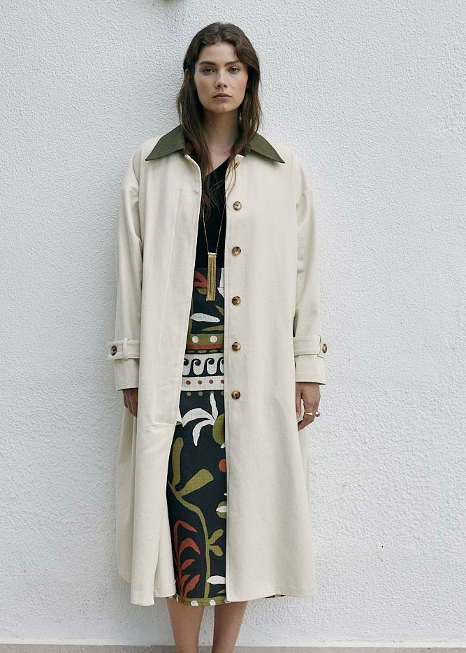 GEORGE Detroit trench coat white