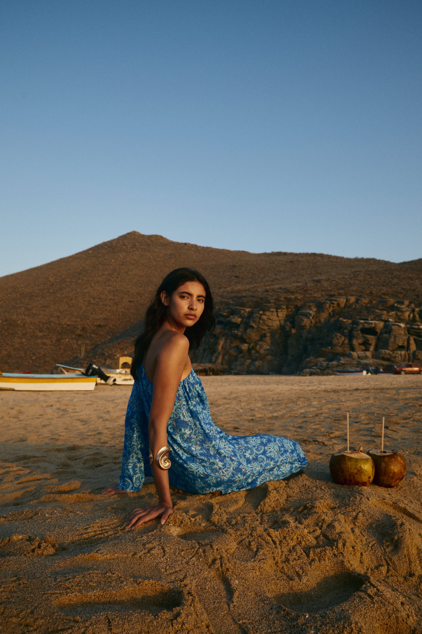 Vestido LEILA flores azules